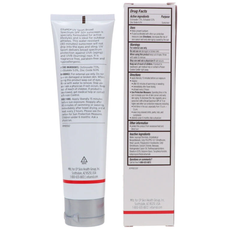 Simple EltaMD UV Sport SPF 50 Broad Spectrum Water Resistant Sunscreen 3 Oz 10 Simple EltaMD UV Sport SPF 50 Broad Spectrum Water Resistant Sunscreen 3 Oz - Image 8