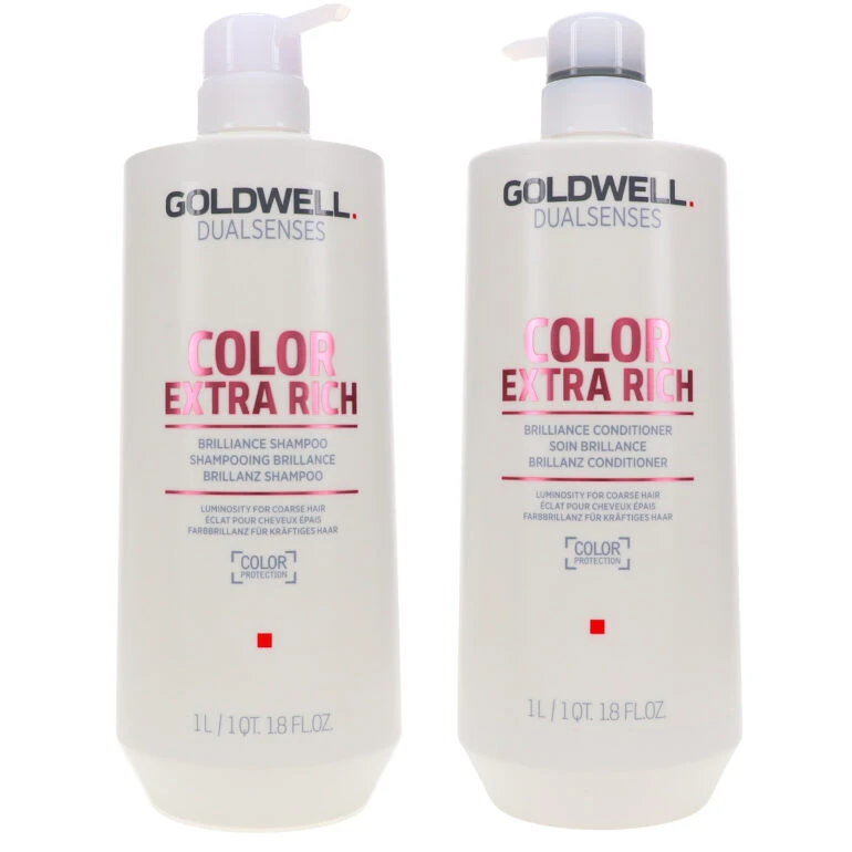 Simple Goldwell Dualsenses Color Extra Rich Brilliance Shampoo 33.8 Oz & Dualsenses Color Extra Rich Brilliance Conditioner 33.8 Oz Combo Pack 3 Simple Goldwell Dualsenses Color Extra Rich Brilliance Shampoo 33.8 Oz & Dualsenses Color Extra Rich Brilliance Conditioner 33.8 Oz Combo Pack