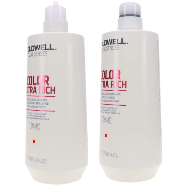 Simple Goldwell Dualsenses Color Extra Rich Brilliance Shampoo 33.8 Oz & Dualsenses Color Extra Rich Brilliance Conditioner 33.8 Oz Combo Pack 4 Simple Goldwell Dualsenses Color Extra Rich Brilliance Shampoo 33.8 Oz & Dualsenses Color Extra Rich Brilliance Conditioner 33.8 Oz Combo Pack - Image 2