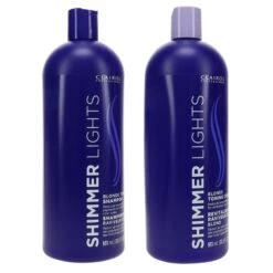 Simple Shimmer Lights Blonde Toning Shampoo 31.5 Oz & Conditioner 31.5 Oz Combo Pack -Laladaisy Trendy 1443292.06