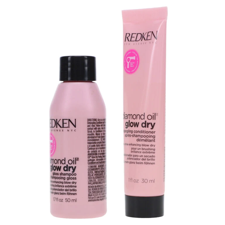Simple Redken Diamond Oil Glow Dry Shampoo 1.7 Oz & Diamond Oil Glow Dry Conditioner 1 Oz Combo Pack 5 Simple Redken Diamond Oil Glow Dry Shampoo 1.7 Oz & Diamond Oil Glow Dry Conditioner 1 Oz Combo Pack - Image 3
