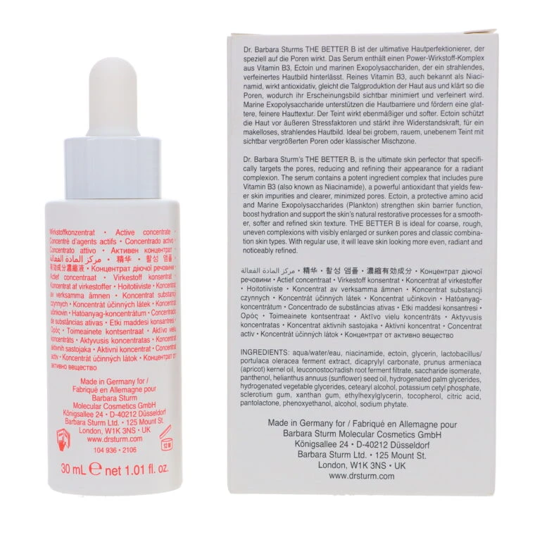 Simple Dr. Barbara Sturm The Better B Niacinamide Serum 1 Oz 4 Simple Dr. Barbara Sturm The Better B Niacinamide Serum 1 Oz - Image 2