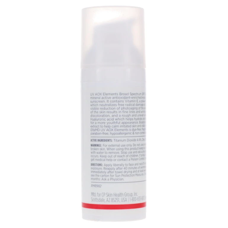 Simple EltaMD UV AOX Elements Tinted Mineral Face Sunscreen SPF 50 1.7 Oz 4 Simple EltaMD UV AOX Elements Tinted Mineral Face Sunscreen SPF 50 1.7 Oz - Image 2