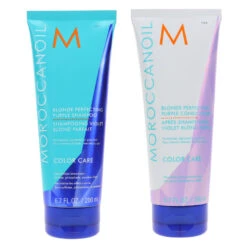 Simple Moroccanoil Blonde Perfecting Purple Shampoo 6.7 Oz & Blonde Perfecting Purple Conditioner 6 Oz Combo Pack -Laladaisy Trendy 1444848.01 2
