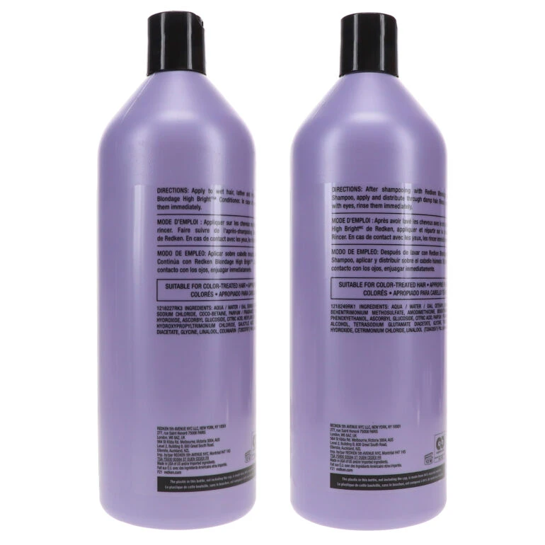 Simple Redken Blondage High Bright Shampoo 33.8 Oz & Blondage High Bright Conditioner 33.8 Oz Combo Pack 8 Simple Redken Blondage High Bright Shampoo 33.8 Oz & Blondage High Bright Conditioner 33.8 Oz Combo Pack - Image 6