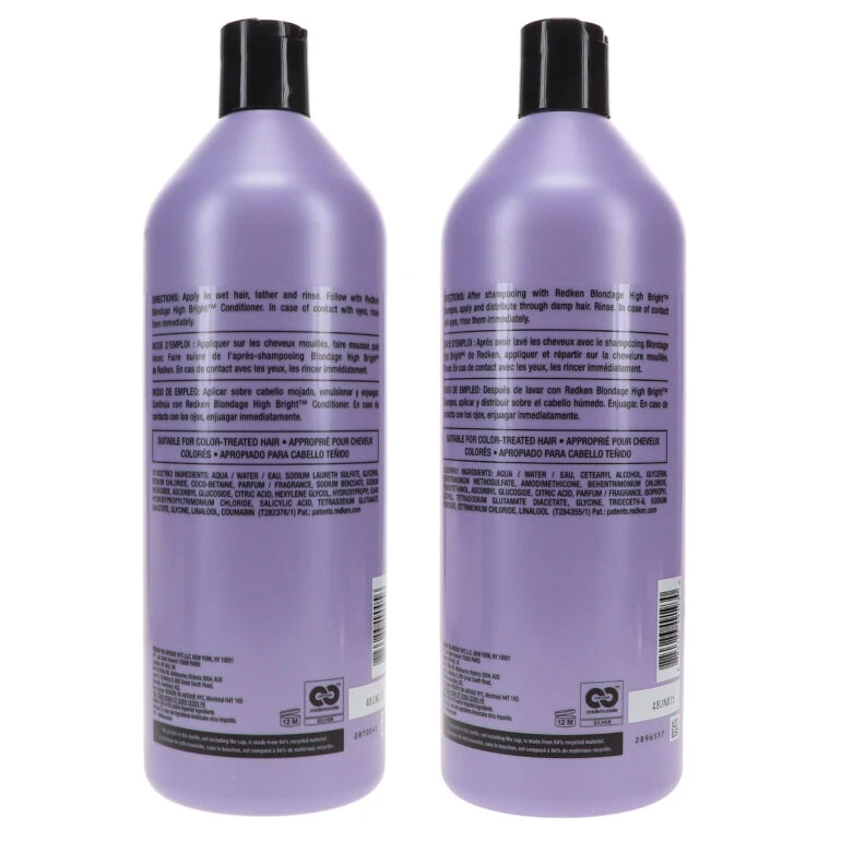 Simple Redken Blondage High Bright Shampoo 33.8 Oz & Blondage High Bright Conditioner 33.8 Oz Combo Pack 10 Simple Redken Blondage High Bright Shampoo 33.8 Oz & Blondage High Bright Conditioner 33.8 Oz Combo Pack - Image 8