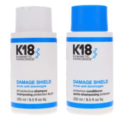 Simple K18 DAMAGE SHIELD PH Protective Shampoo 8.5 Oz & DAMAGE SHIELD PH Protective Conditioner 8.5 Oz Combo Pack -Laladaisy Trendy 1445013.01 2