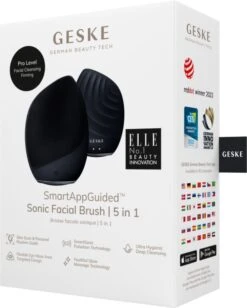 Simple GESKE Sonic Facial Brush 5 In 1 Black -Laladaisy Trendy 1445874.8