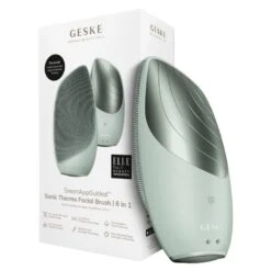 Simple GESKE Sonic Thermo Facial Brush 6 In 1 Green