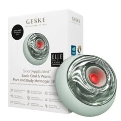 Simple GESKE Sonic Cool & Warm Face And Body Massager 9 In 1 Green