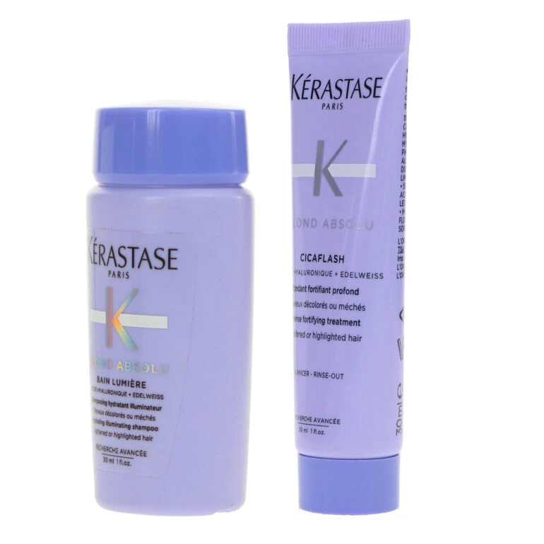 Simple Kerastase Blond Absolu Bain Lumiere 1 Oz & Blond Absolu Cicaflash Conditioner Fortifying Treatment 1 Oz Combo Pack 6 Simple Kerastase Blond Absolu Bain Lumiere 1 Oz & Blond Absolu Cicaflash Conditioner Fortifying Treatment 1 Oz Combo Pack - Image 4