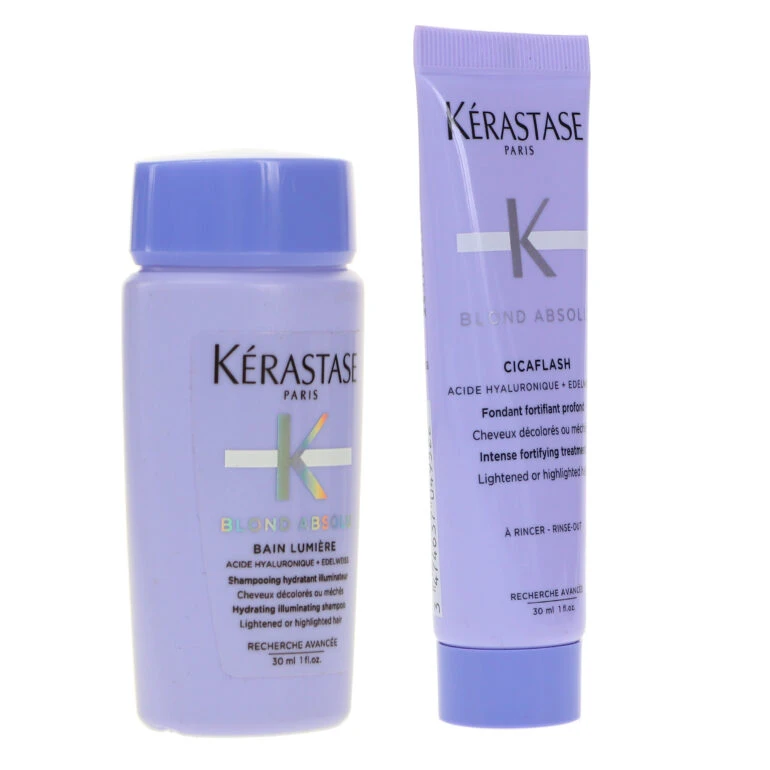 Simple Kerastase Blond Absolu Bain Lumiere 1 Oz & Blond Absolu Cicaflash Conditioner Fortifying Treatment 1 Oz Combo Pack 5 Simple Kerastase Blond Absolu Bain Lumiere 1 Oz & Blond Absolu Cicaflash Conditioner Fortifying Treatment 1 Oz Combo Pack - Image 3