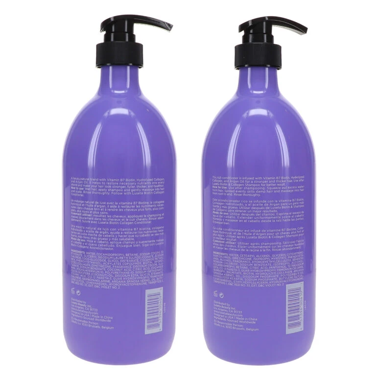 Simple Luseta Biotin & Collagen Shampoo 33.8 Oz & Biotin & Collagen Conditioner 33.8 Oz Combo Pack 6 Simple Luseta Biotin & Collagen Shampoo 33.8 Oz & Biotin & Collagen Conditioner 33.8 Oz Combo Pack - Image 4