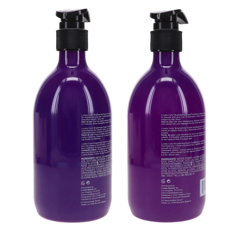 Simple Luseta Color Brightening Purple Shampoo 16.9 Oz & Color Brightening Purple Conditioner 16.9 Oz Combo Pack 8 Simple Luseta Color Brightening Purple Shampoo 16.9 Oz & Color Brightening Purple Conditioner 16.9 Oz Combo Pack - Image 6