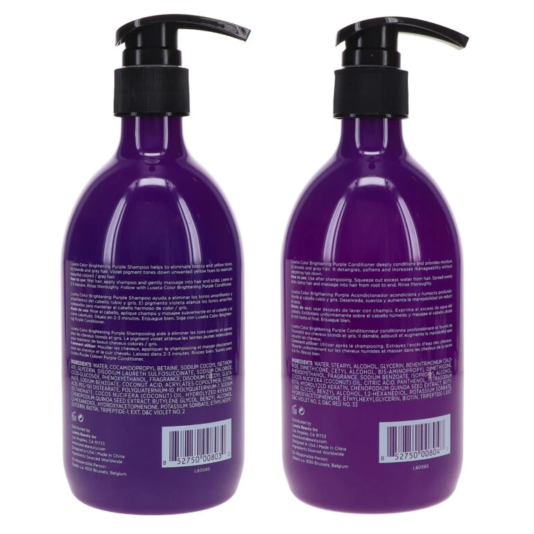 Simple Luseta Color Brightening Purple Shampoo 16.9 Oz & Color Brightening Purple Conditioner 16.9 Oz Combo Pack 9 Simple Luseta Color Brightening Purple Shampoo 16.9 Oz & Color Brightening Purple Conditioner 16.9 Oz Combo Pack - Image 7