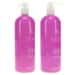 Simple Alterna CAVIAR Smoothing Anti-Frizz Shampoo 33.8 Oz & Anti-Aging Smoothing Anti-Frizz Conditioner 33.8 Oz Combo Pack -Laladaisy Trendy 1446586.06