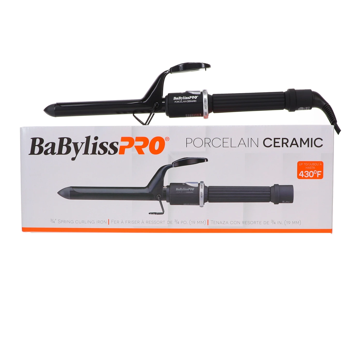 Simple BaBylissPRO Porcelain Ceramic ¾” Spring Curling Iron 7 Simple BaBylissPRO Porcelain Ceramic ¾” Spring Curling Iron - Image 5