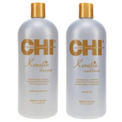 Simple CHI Keratin Reconstructing Shampoo 32 Oz & Keratin Reconstructing Conditioner 32 Oz Combo Pack