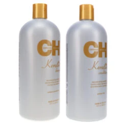 Simple CHI Keratin Reconstructing Shampoo 32 Oz & Keratin Reconstructing Conditioner 32 Oz Combo Pack -Laladaisy Trendy chi keratin reconstructing shampoo and conditioner 32oz combo 1433352.6 2