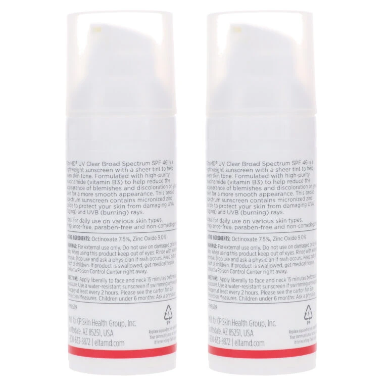 Simple EltaMD UV Clear Tinted SPF 46 Broad Spectrum Facial Sunscreen 1.7 Oz 2 Pack 6 Simple EltaMD UV Clear Tinted SPF 46 Broad Spectrum Facial Sunscreen 1.7 Oz 2 Pack - Image 4