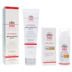 Simple EltaMD UV Clear SPF 46 Tinted Broad Spectrum Facial Sunscreen 1.7 Oz & SPF 41 Lightly Tinted Facial Sunscreen 3 Oz Combo Pack -Laladaisy Trendy elta md uv clear spf 46 tinted sunscreen 1.720oz and spf 41 lightly tinted sunscreen 320oz combo20pack newpkg 1420561.7 1