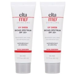 Simple EltaMD UV Sheer Broad Spectrum SPF 50+ 1.7 Oz 2 Pack