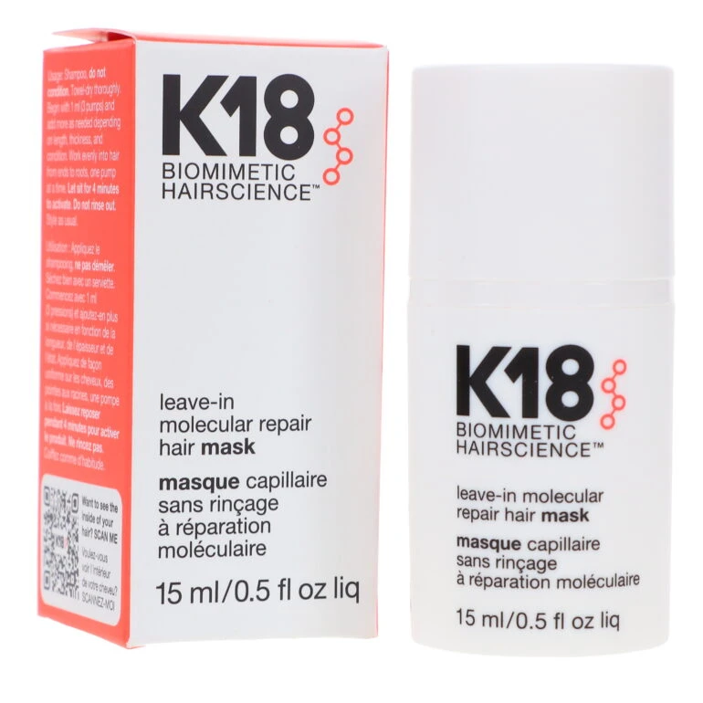 Simple K18 Leave-In Molecular Repair Hair Mask 0.5 Oz 9 Simple K18 Leave-In Molecular Repair Hair Mask 0.5 Oz - Image 7