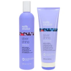Simple Milk_shake Silver Shine Shampoo 10.1 Oz & Silver Shine Conditioner 8.4 Oz Combo Pack -Laladaisy Trendy milkshake silver shine combo 10.120oz and 8.520oz 1441105.1 2