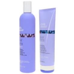 Simple Milk_shake Silver Shine Shampoo 10.1 Oz & Silver Shine Conditioner 8.4 Oz Combo Pack -Laladaisy Trendy milkshake silver shine combo 10.120oz and 8.520oz 1441105.2 2