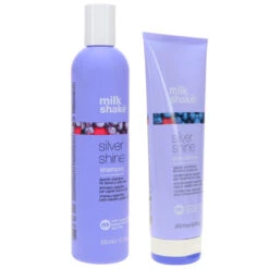Simple Milk_shake Silver Shine Shampoo 10.1 Oz & Silver Shine Conditioner 8.4 Oz Combo Pack -Laladaisy Trendy milkshake silver shine combo 10.120oz and 8.520oz 1441105.6 2