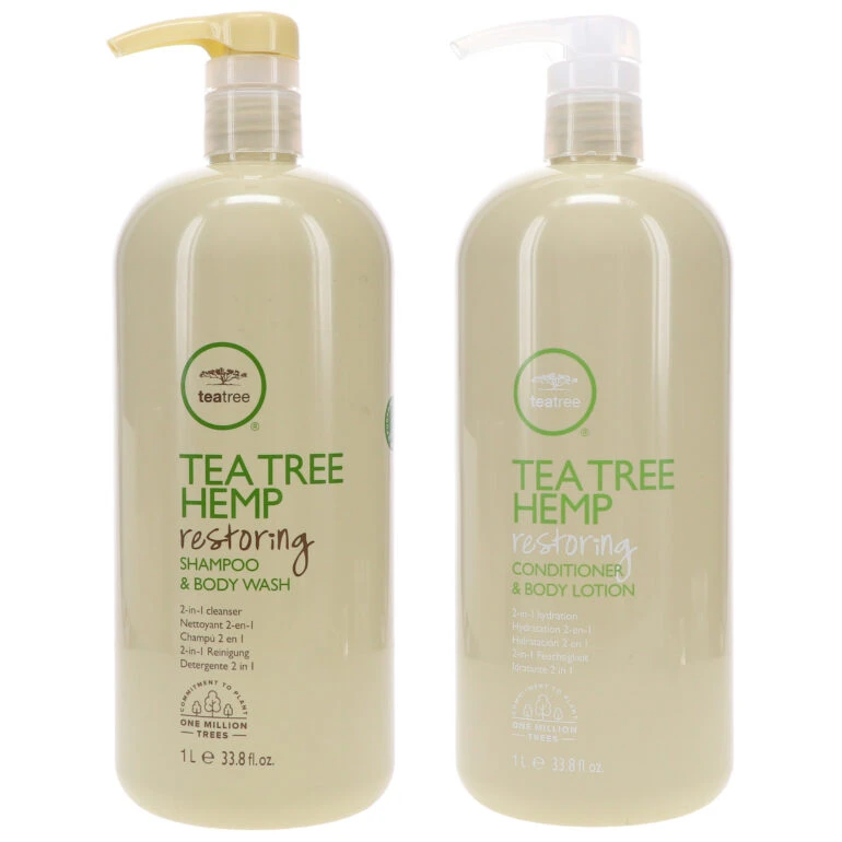 Simple Paul Mitchell Tea Tree Hemp Restoring Shampoo & Body Wash 33.8 Oz & Tea Tree Hemp Restoring Conditioner & Body Lotion 33.8 Oz Combo Pack 3 Simple Paul Mitchell Tea Tree Hemp Restoring Shampoo & Body Wash 33.8 Oz & Tea Tree Hemp Restoring Conditioner & Body Lotion 33.8 Oz Combo Pack