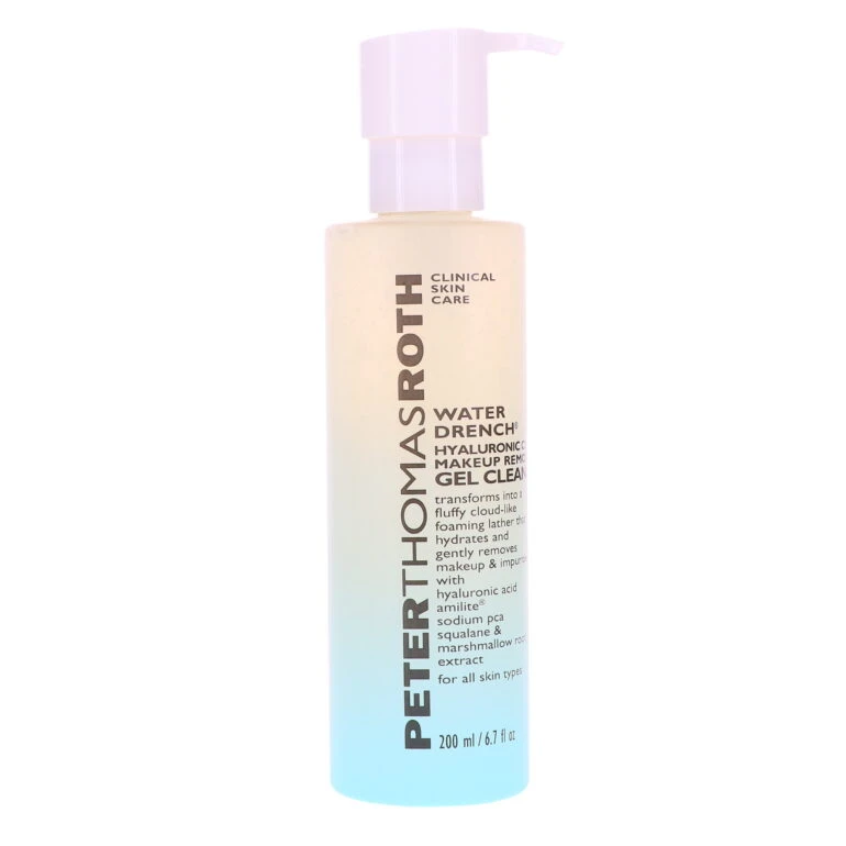 Simple Peter Thomas Roth Water Drench Hyaluronic Cloud Makeup Removing Gel Cleanser 6.7 Oz 8 Simple Peter Thomas Roth Water Drench Hyaluronic Cloud Makeup Removing Gel Cleanser 6.7 Oz - Image 6