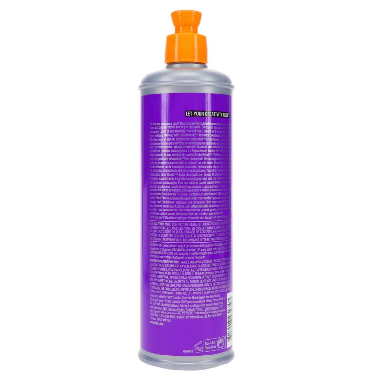Simple TIGI Bed Head Serial Blonde Toning Shampoo 13.53 Oz 6 Simple TIGI Bed Head Serial Blonde Toning Shampoo 13.53 Oz - Image 4