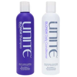 Simple UNITE Hair Blonda Shampoo Tone Brighten 8 Oz & Blonda Condition Toning 8 Oz Combo Pack