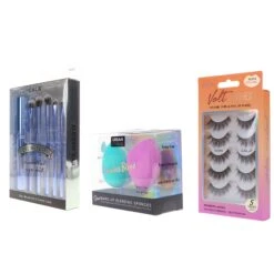 Simple CALA Eye Need It Brush Kit Lavender, Urban Studio Duo Blending Sponges Purple/Teal & Volt Lashes Volume Curl & Full 5 Pk Combo Pack -Laladaisy Trendy w2048h2048fitcrop 1524