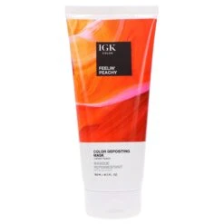 Simple IGK Color Depositing Hair Mask Feelin Peachy (Vibrant Peach) 6 Oz