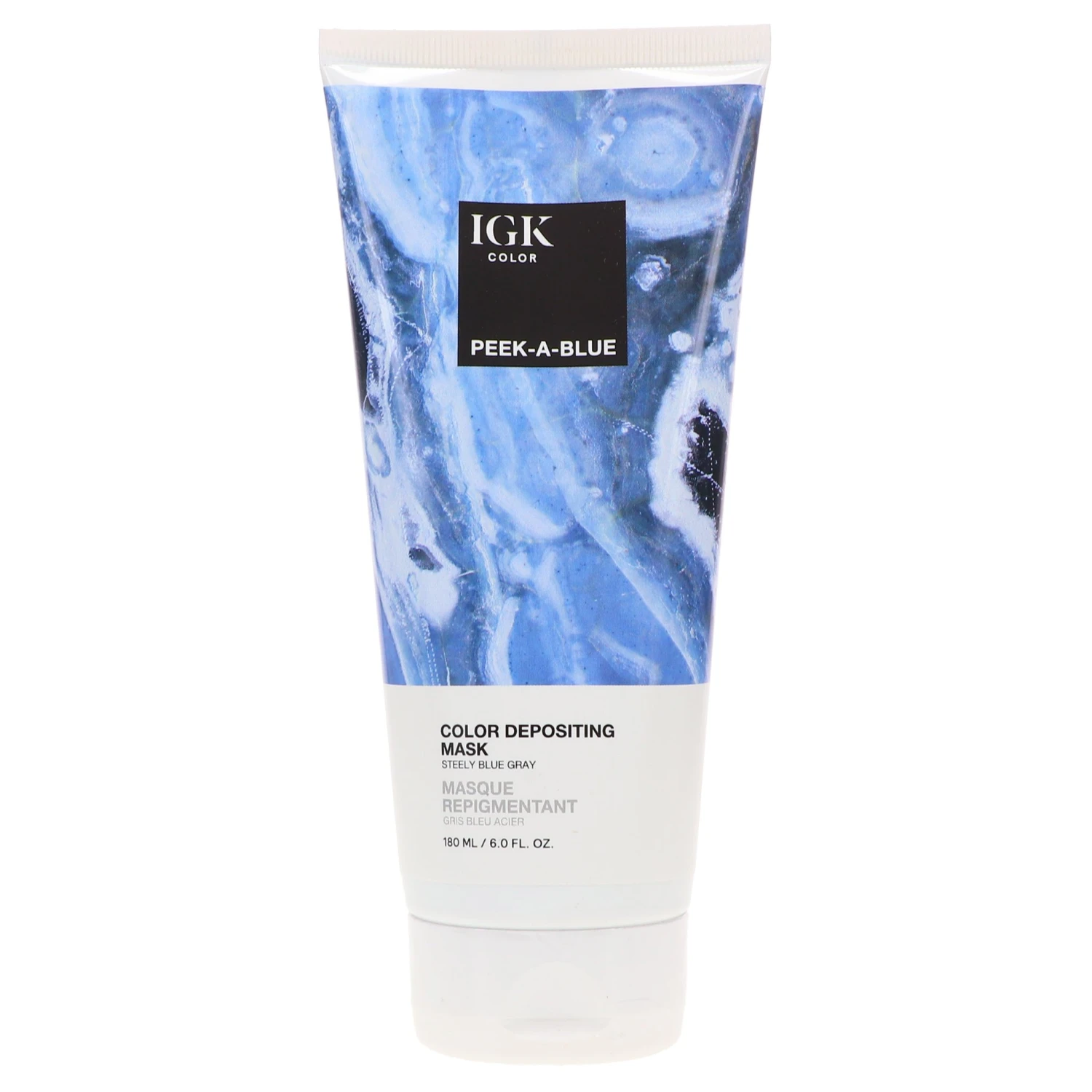 Simple IGK Color Depositing Hair Mask Peek-A-Blue (Steely Blue Gray) 6 Oz 3 Simple IGK Color Depositing Hair Mask Peek-A-Blue (Steely Blue Gray) 6 Oz