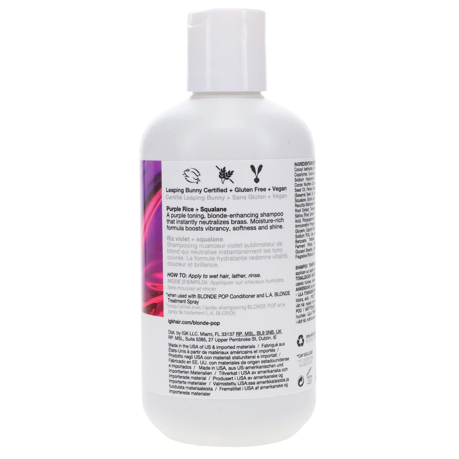 Simple IGK Blonde Pop Purple Toning Shampoo 8 Oz 6 Simple IGK Blonde Pop Purple Toning Shampoo 8 Oz - Image 4