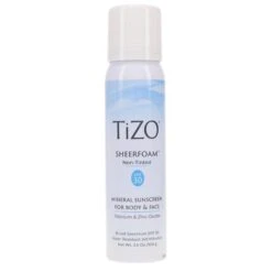 Simple TIZO SheerFoam SunScreen Non-tinted SPF 30 3.5 Oz